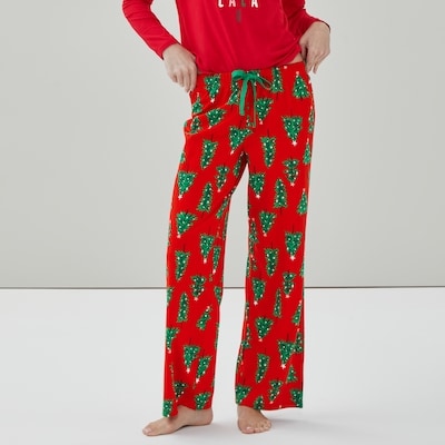 Festive Cotton Sleep Pant - Red