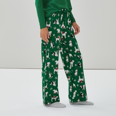 Festive Cotton Sleep Pant - Green