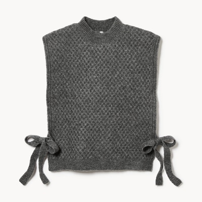 Plastron à mailles torsadées - Mélange D'Anthracite