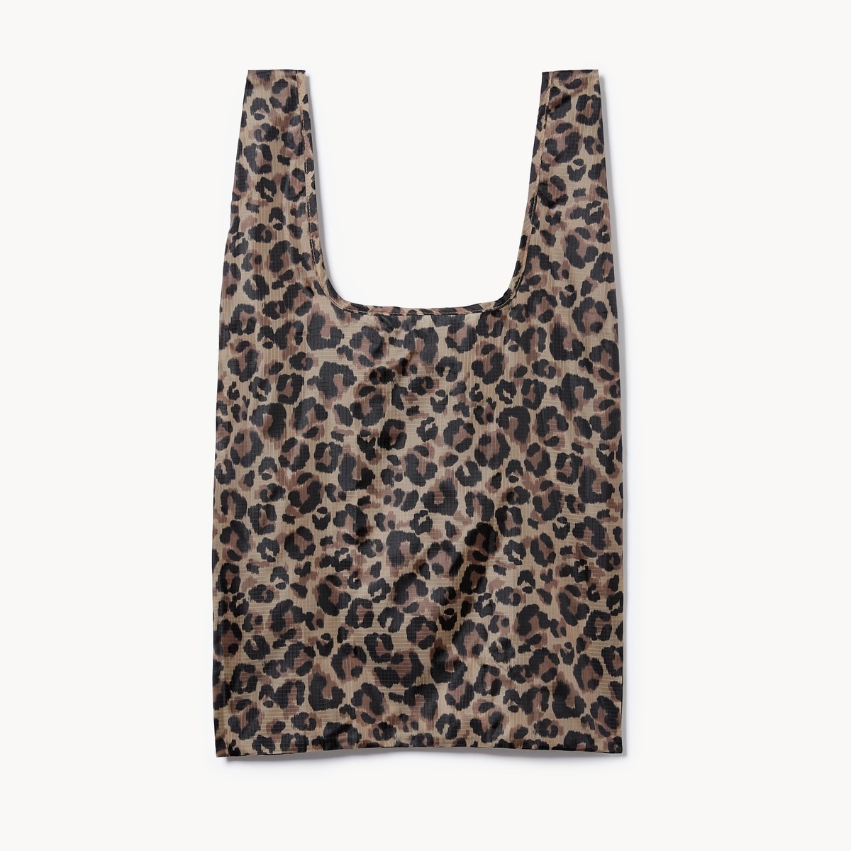 Printed Packable Shopper Tote - Brown