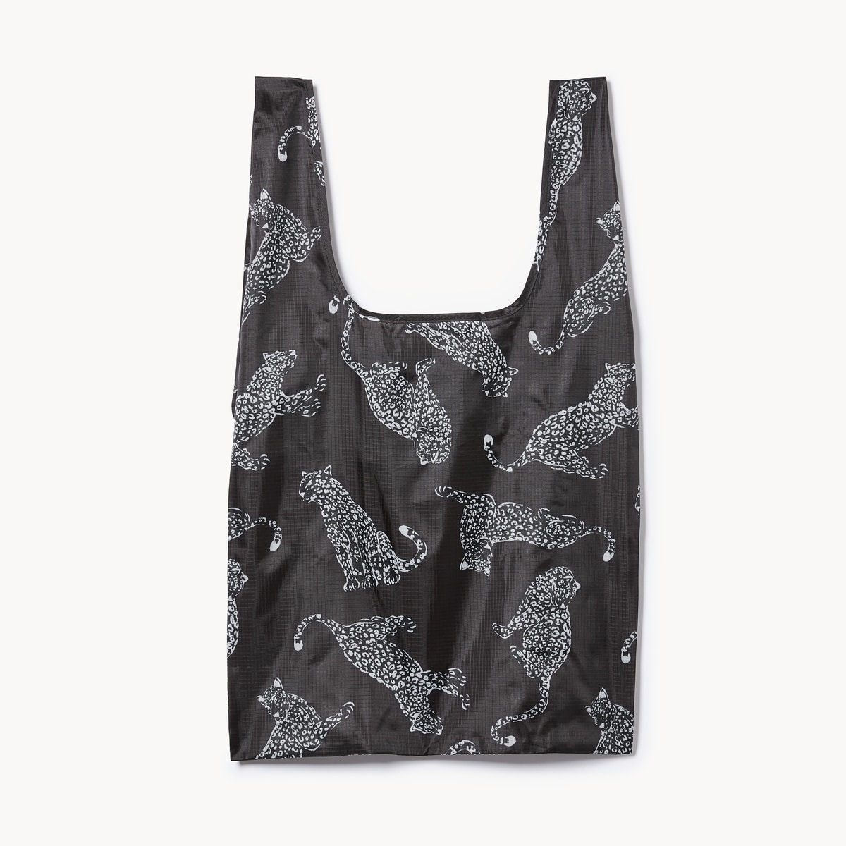 Printed Packable Shopper Tote - Black