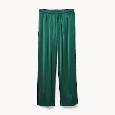 Linen Pants: A Sustainable and Stylish Choice for Every Season 12 Satin Wide Leg Pant - Green