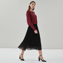 Joe Fresh Chiffon Pleated Midi Skirt 1 ea, $45.00/1ea