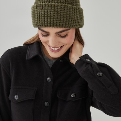 Veste chemise en molleton - Noir JF