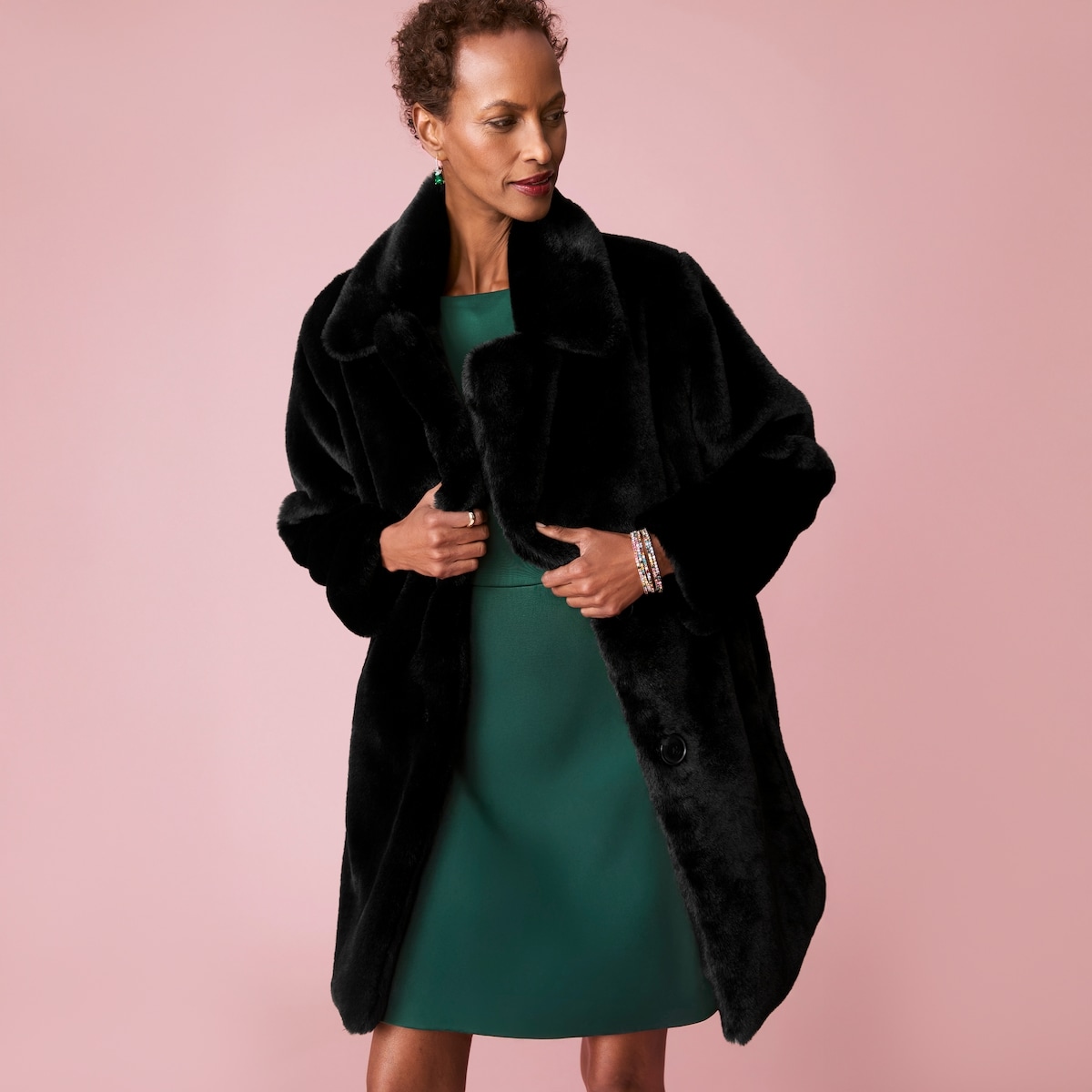 Manteau en similifourrure