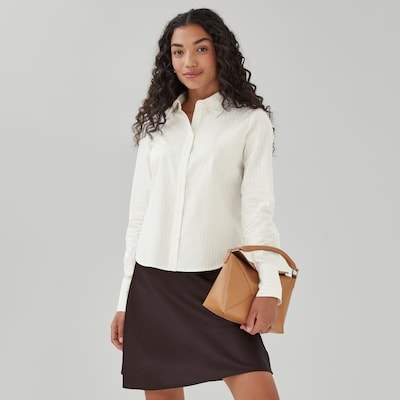 Joe Fresh Haut boutonné en popeline à rayures Lurex 1 ea, 39,00 $/1ch