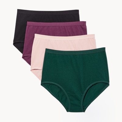 4-Pack Organic Cotton High Waist Brief - Mauve