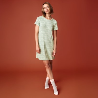 Printed Sleep Dress - Light Green