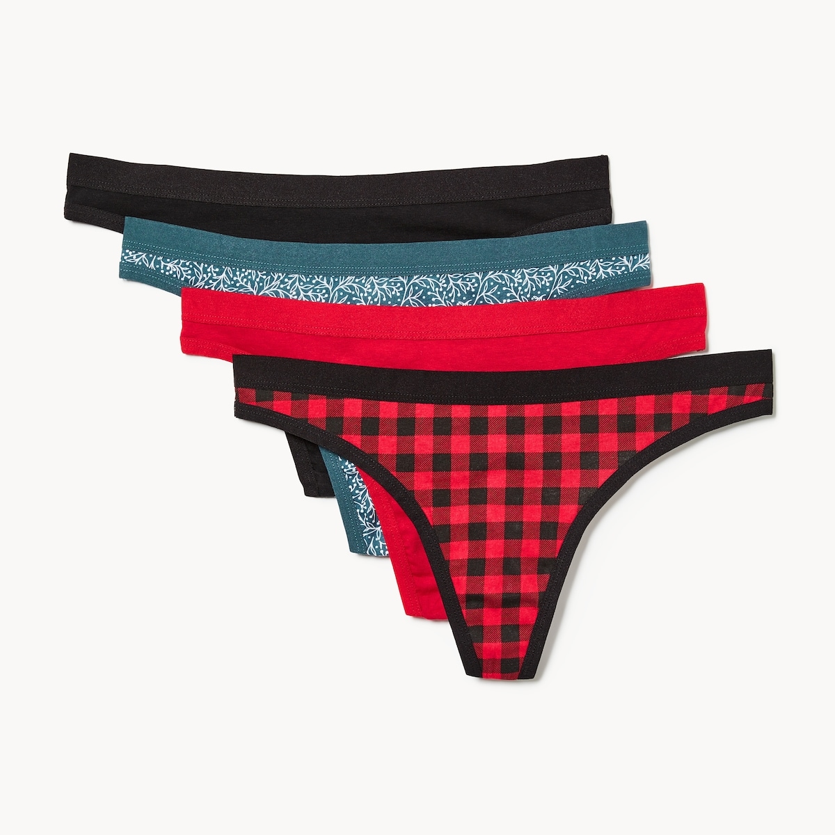 4-Pack Organic Cotton Thong