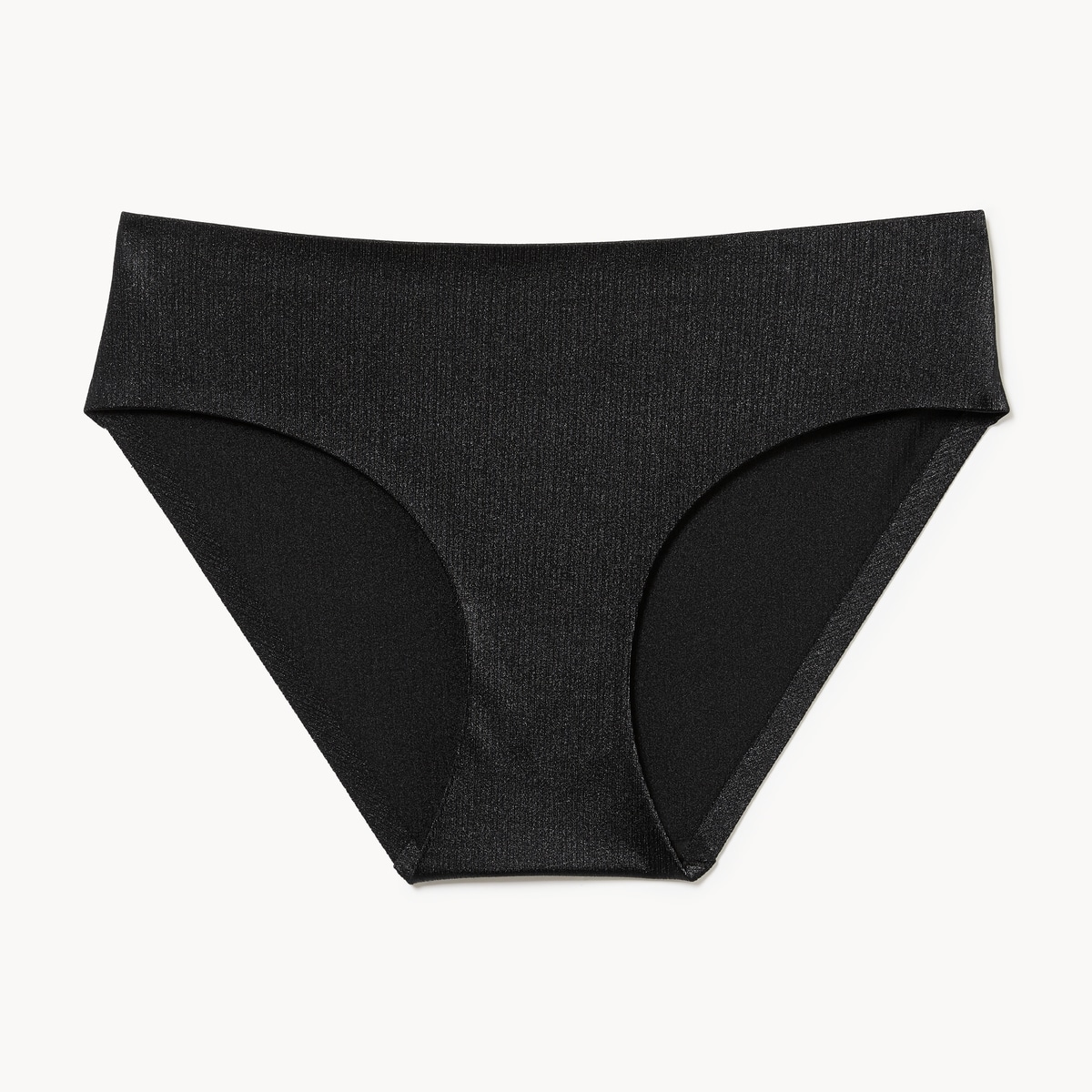Culotte bikini chatoyante invisible - Noir
