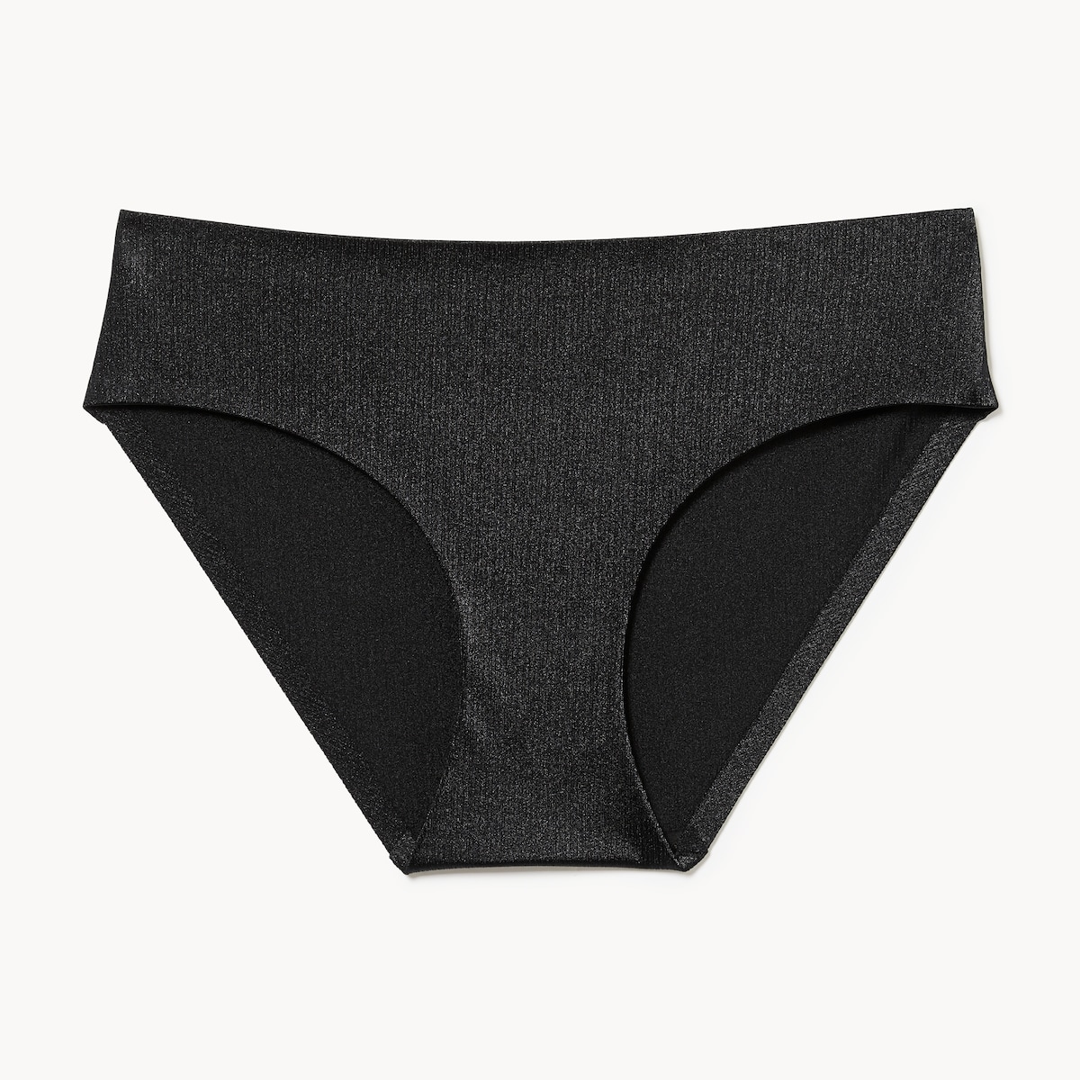 No Show Shimmery Bikini - Black