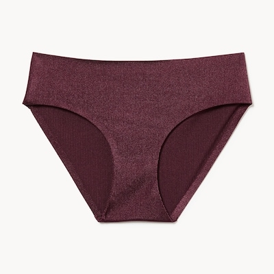 Culotte bikini chatoyante invisible - Bourgogne