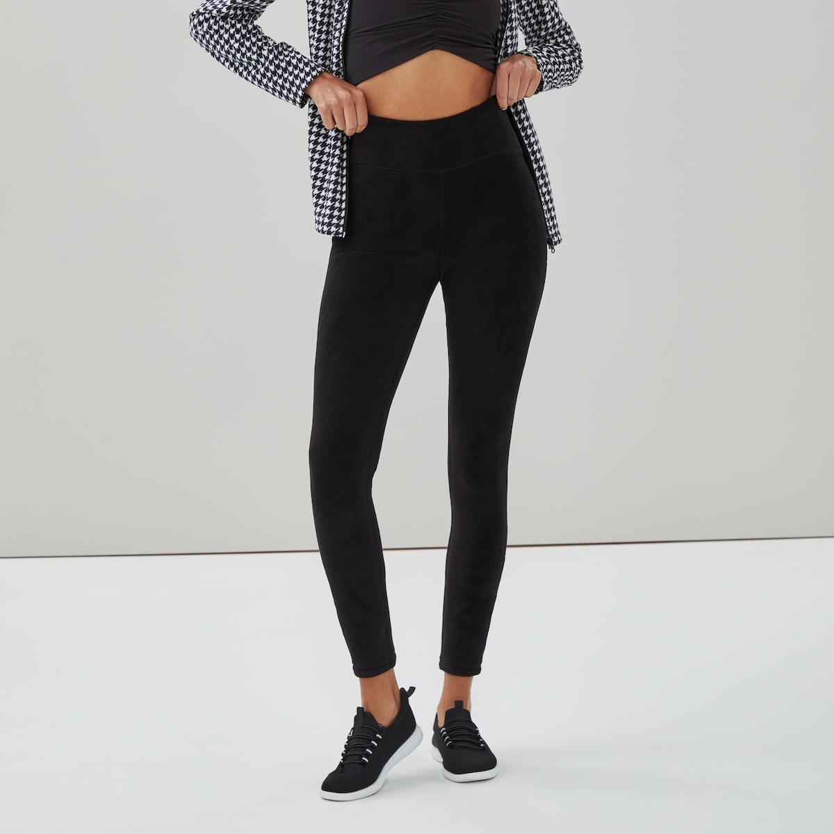 Legging sport en molleton ultra-extensible - Noir