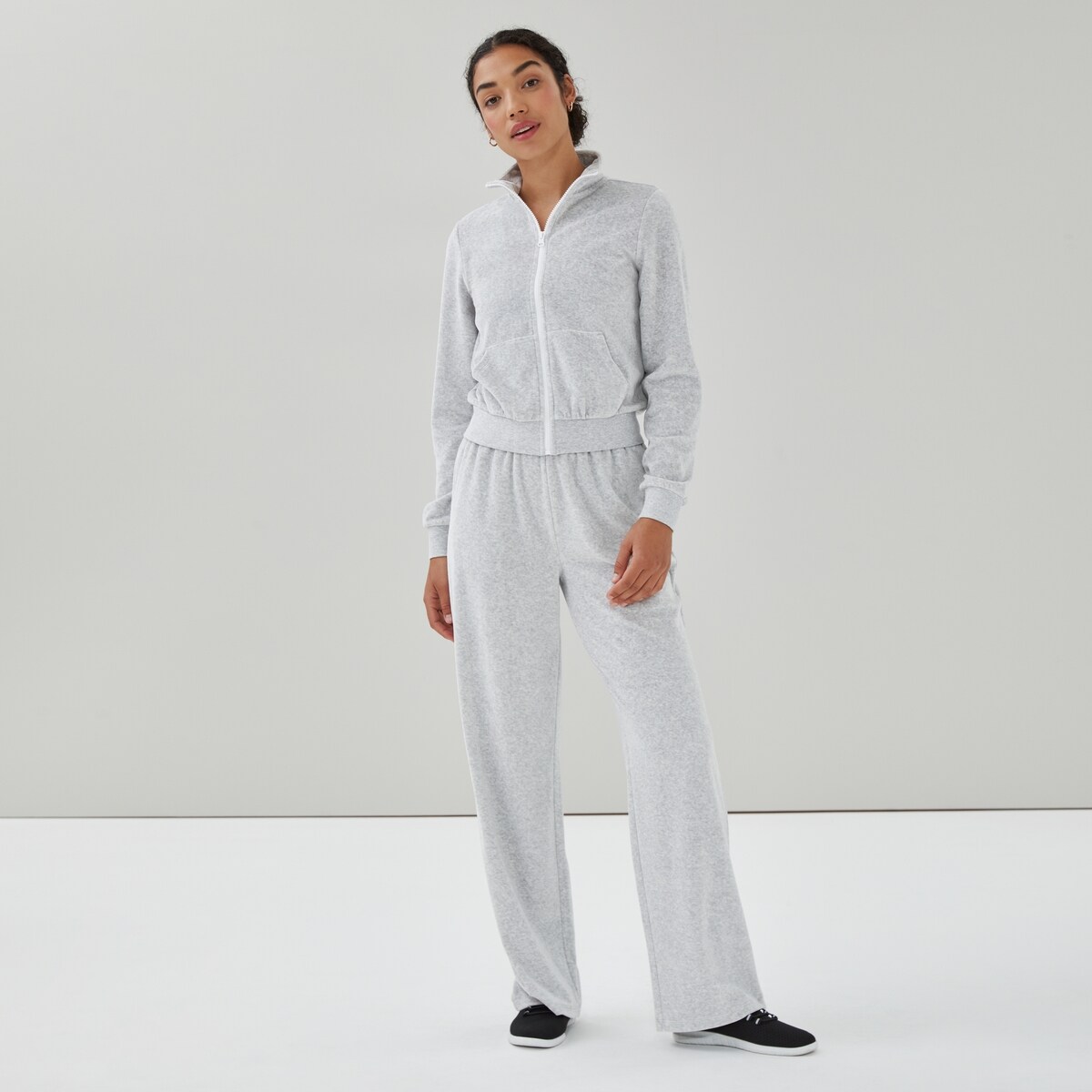 Active Velour Mock Neck Jacket