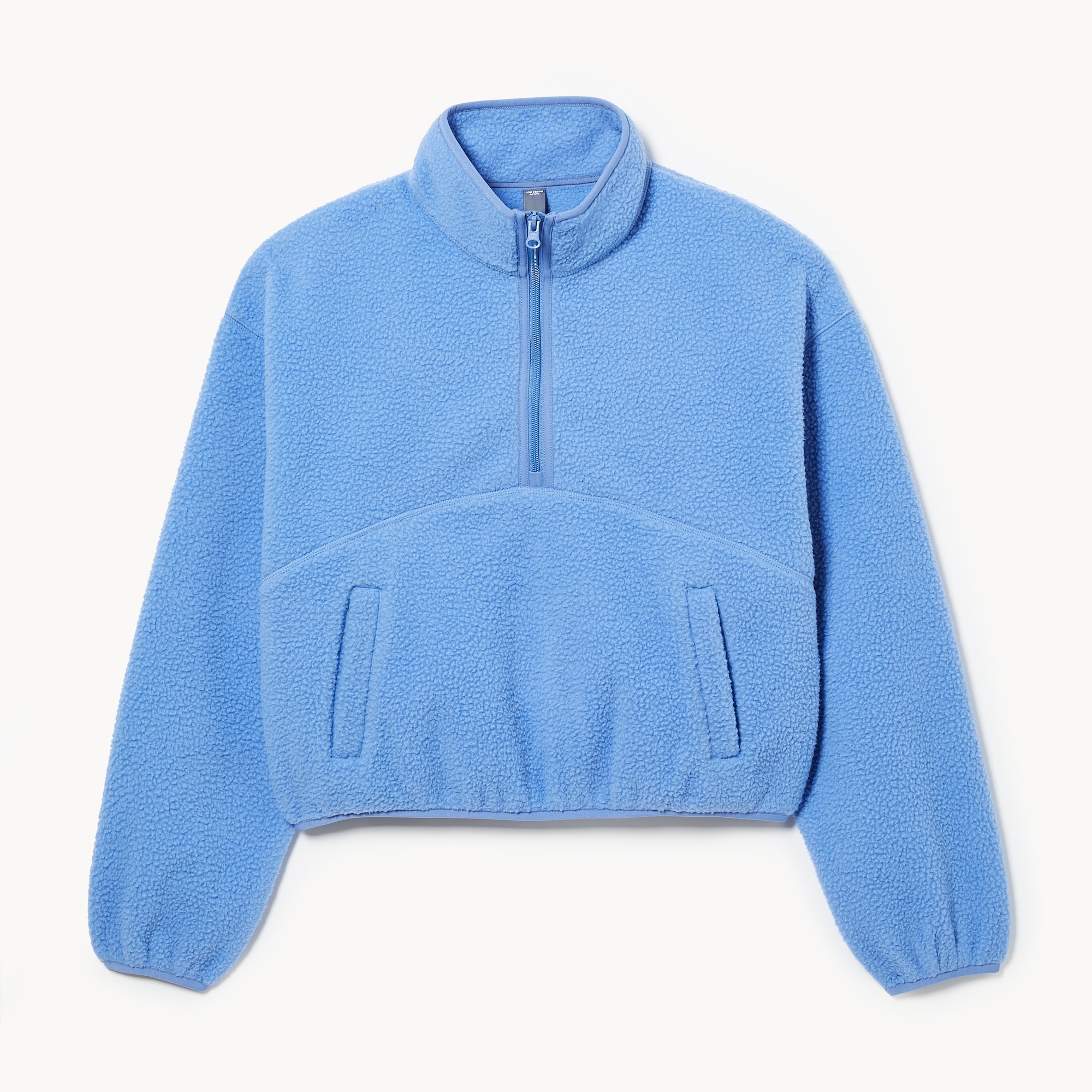 Active Half-Zip Cropped Sweatshirt in Bright Blue from Joe Fresh