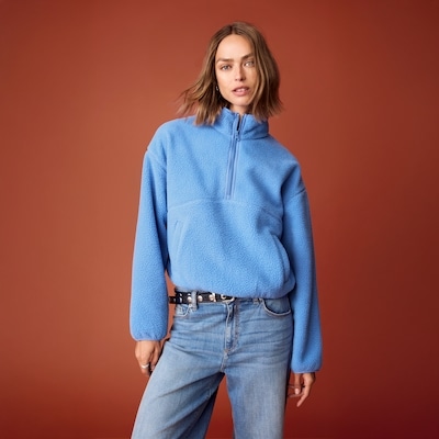 Joe Fresh Active Half-Zip Cropped Sweatshirt 1 ea, $40.00/1ea