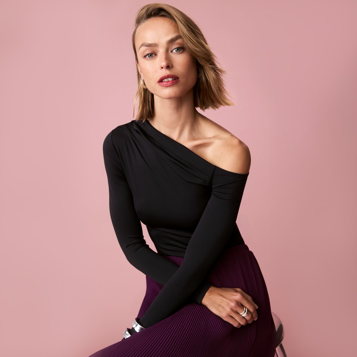 One Shoulder Long Sleeve Bodysuit