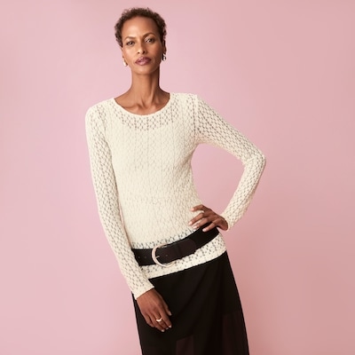 Joe Fresh Haut à manches longues en dentelle extensible 1 ea, 35,00 $/1ch