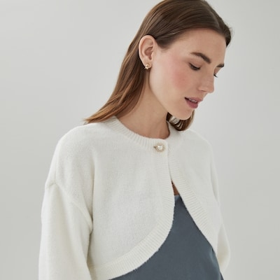 Boléro-chandail en tricot - Crème