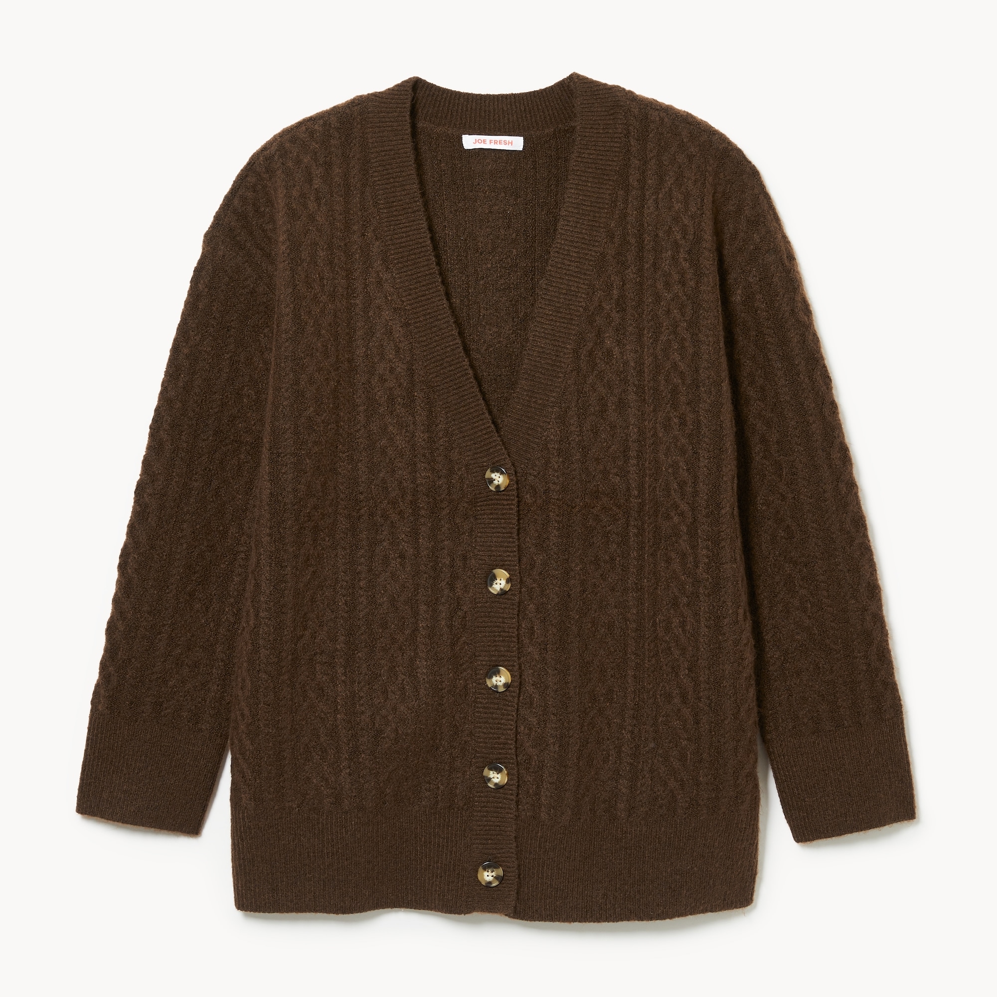 N!ce knit cardigan（BROWN） w5wr062959_brown_lay_down_forw