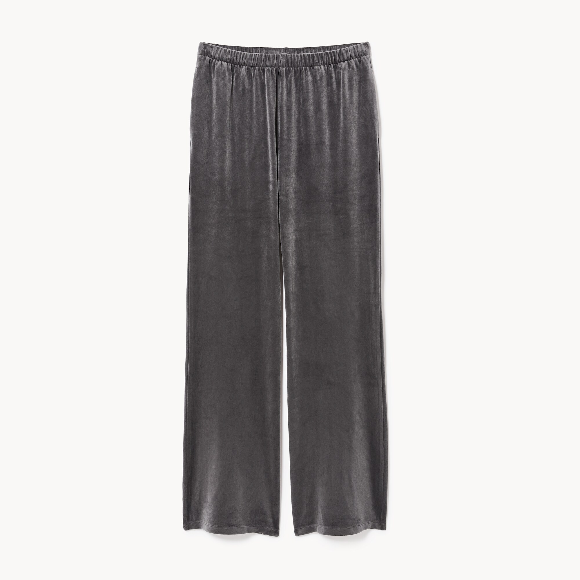 Velour Wide Leg Pant in Ash Grey from Joe Fresh