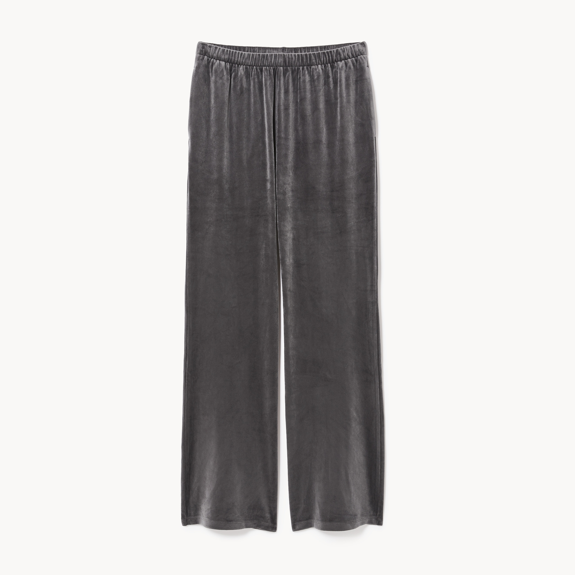 Women+ Velour Wide Leg Pant in Ash Grey from Joe Fresh