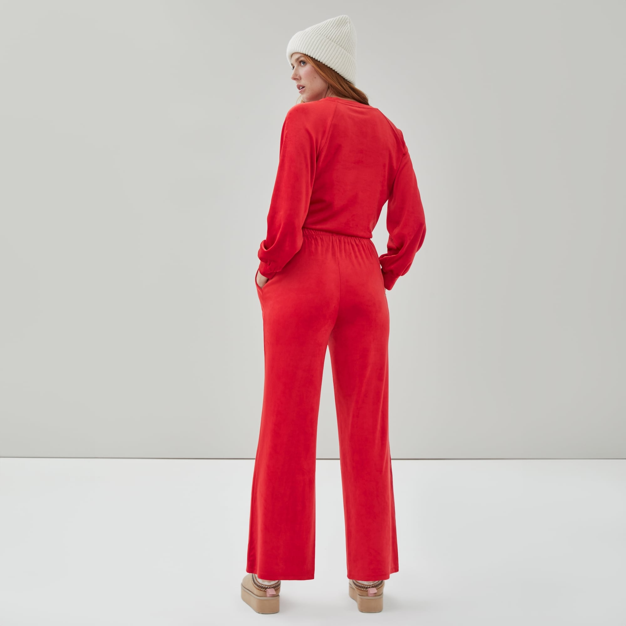 a machine 25aw velours pants 11747391 Velvet trousers with seam 