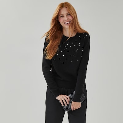 Embellished Sweater - Black