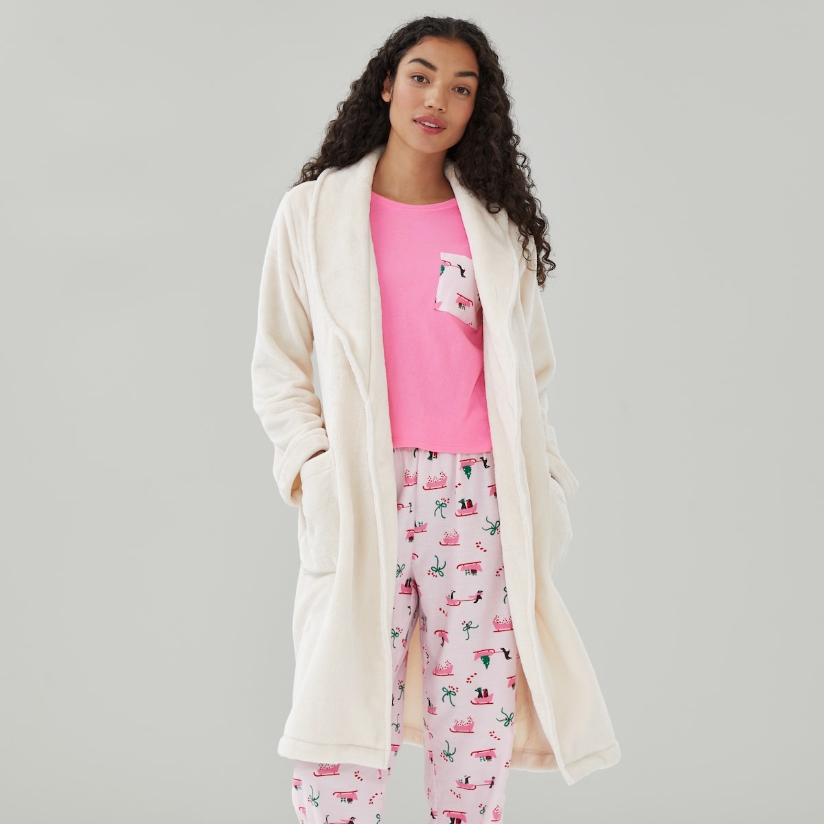 Fleece Sleep Robe - Cream