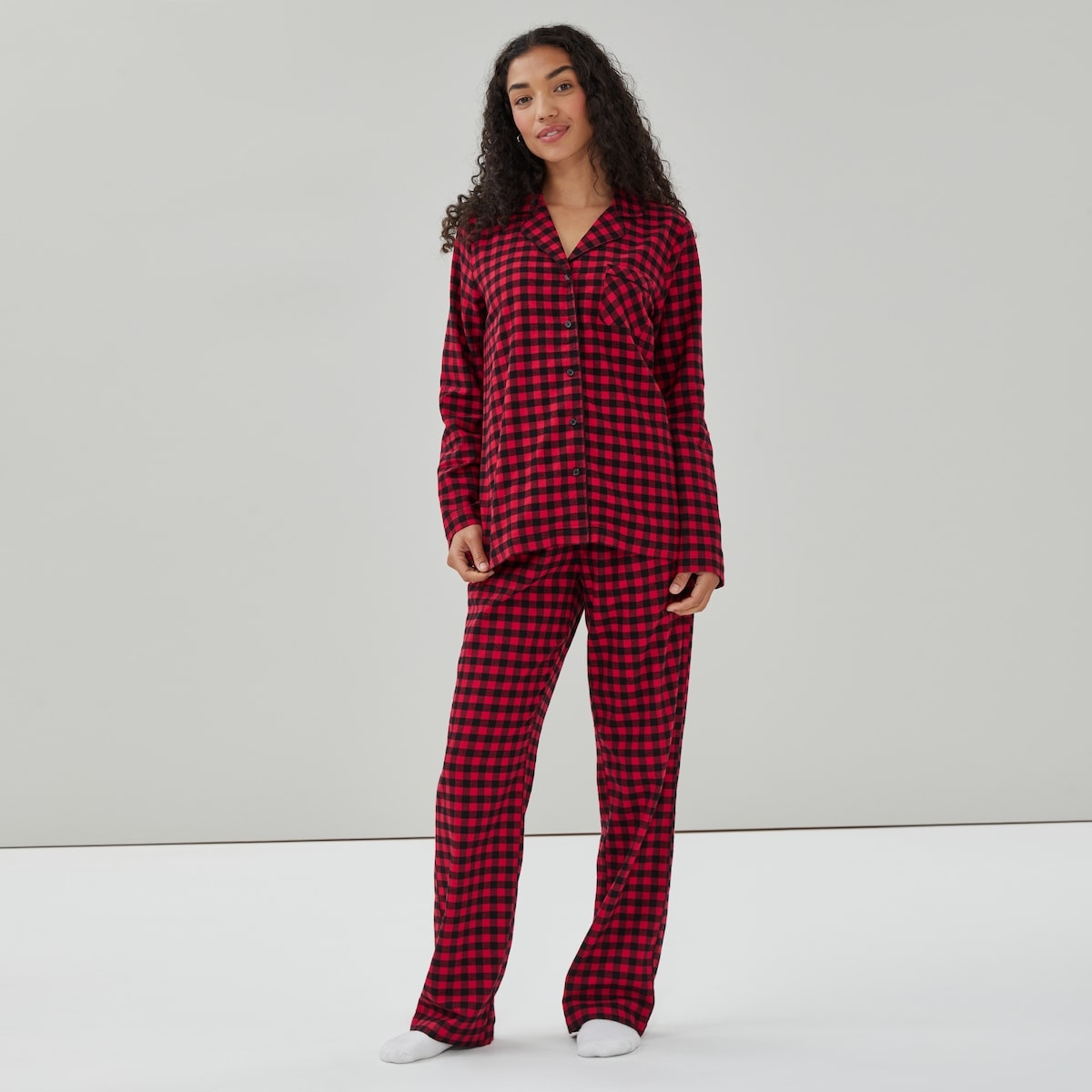 Pyjama en flanelle - Rouge Fonc