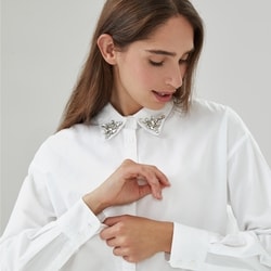 Joe Fresh Embellished Collar Poplin Shirt 1 ea, $45.00/1ea
