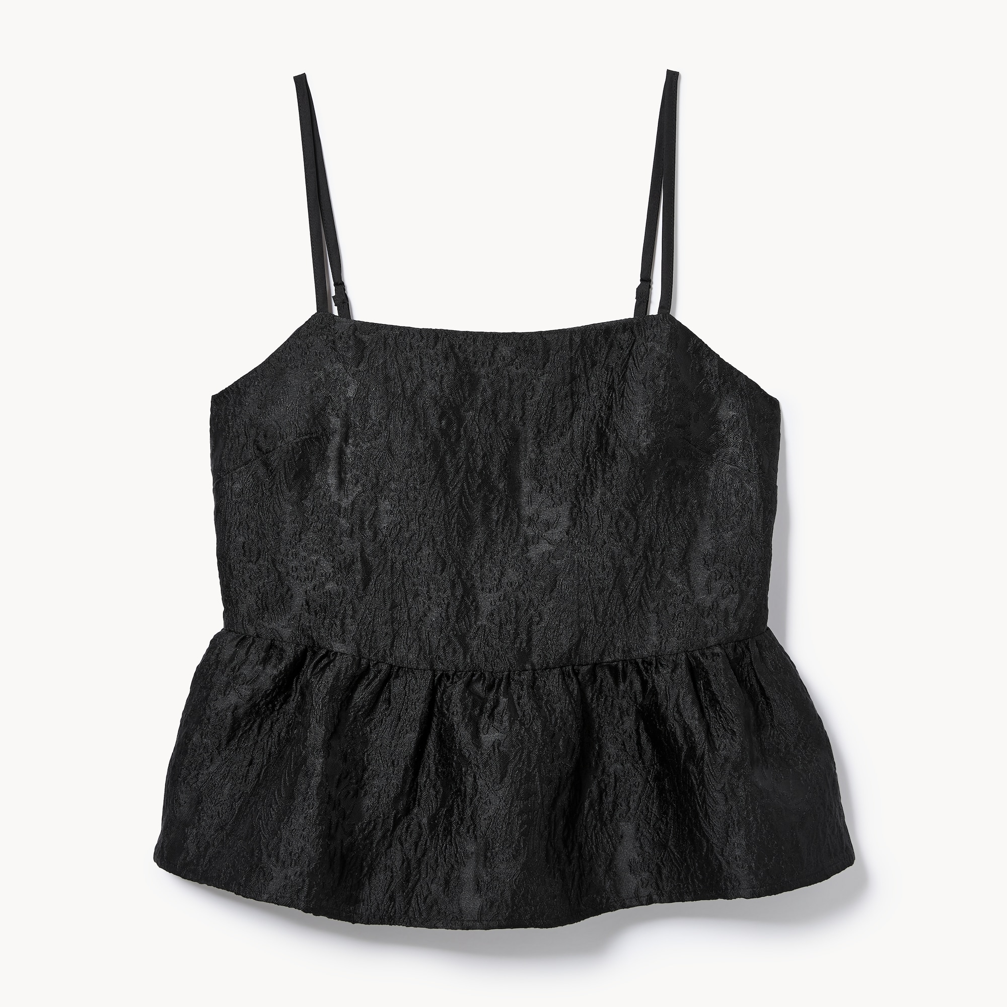 Jacquard Peplum Cami in JF Black from Joe Fresh