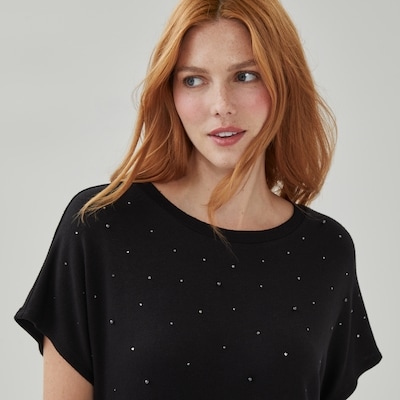 Embellished T-Shirt - JF Black
