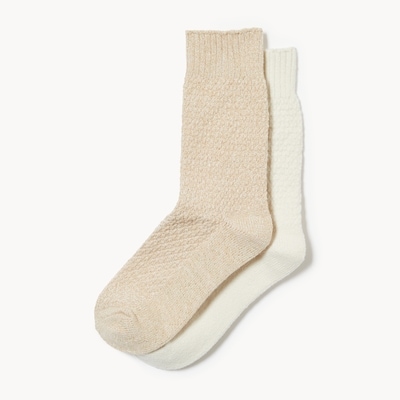 2-Pack Ultra Soft Crew Socks - Oatmeal