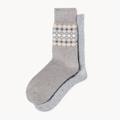 2-Pack Ultra Soft Crew Socks - Charcoal
