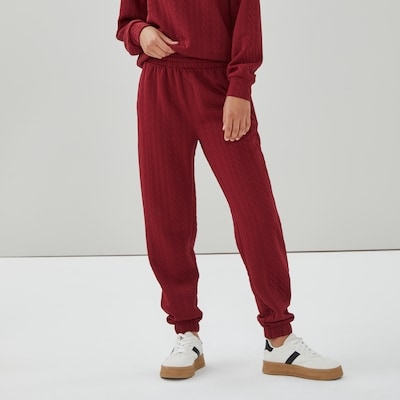 Pantalon sport matelassé en molleton - Bourgogne