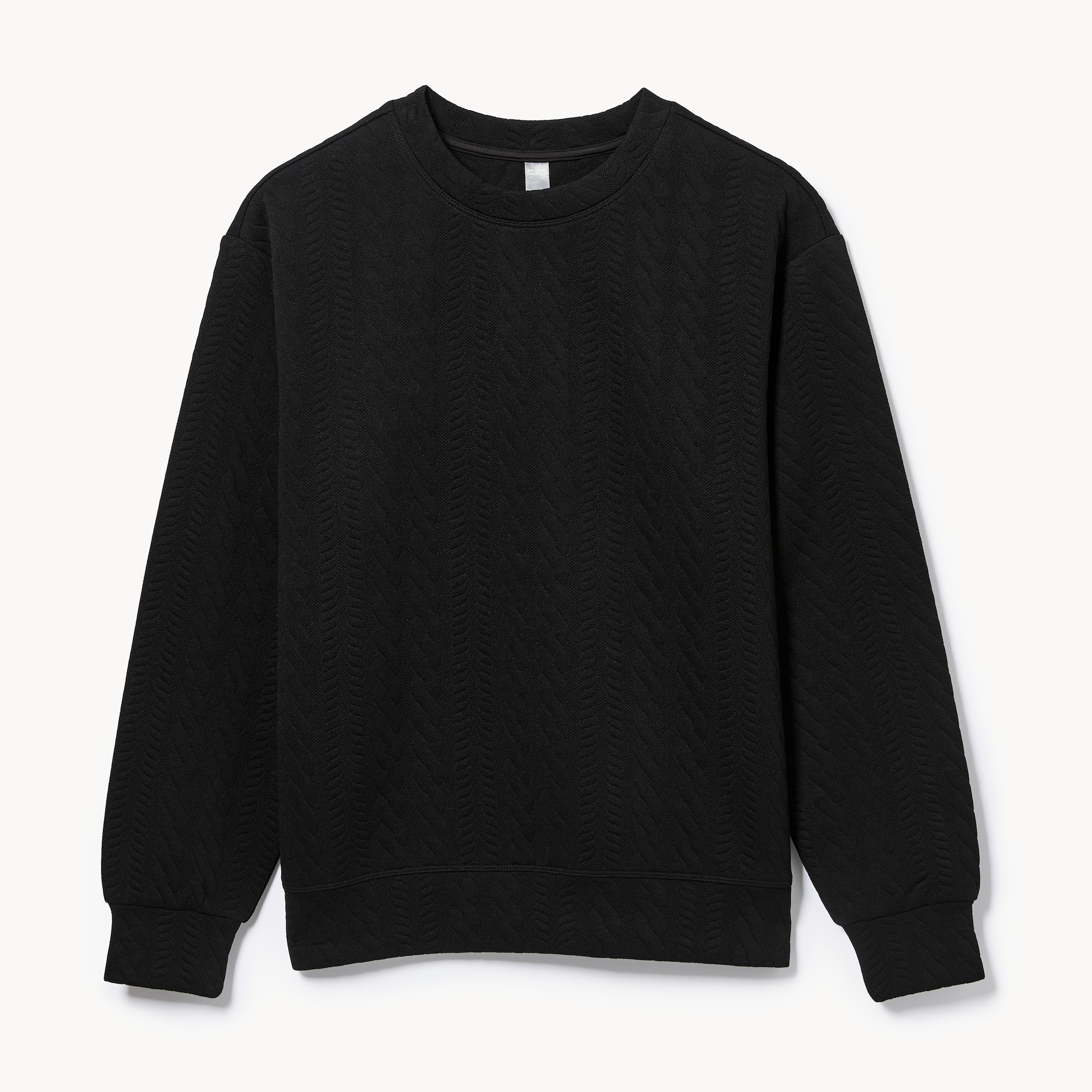 Active Quilted Sweatshirt in Black from Joe Fresh