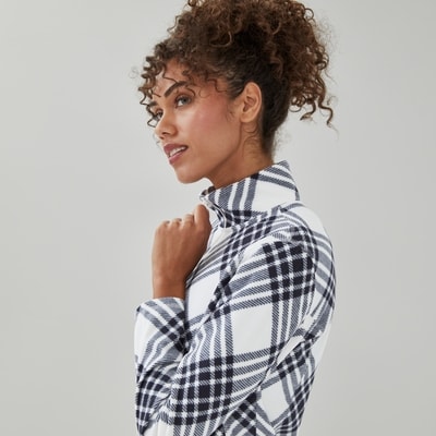 Active Printed Microfleece Jacket - White