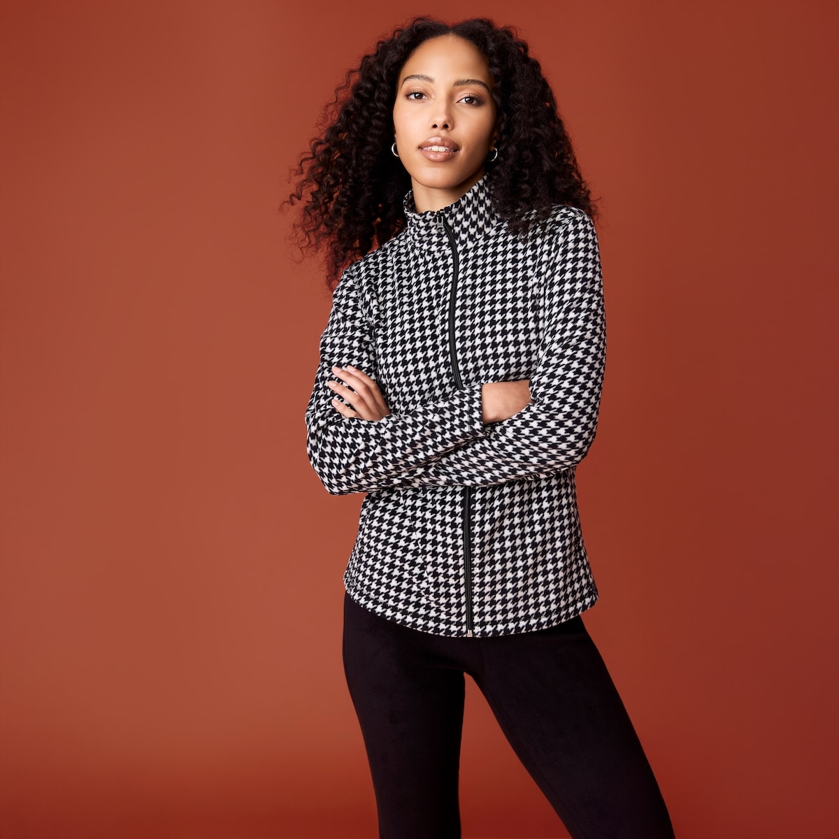 Veste sport imprime en micromolleton