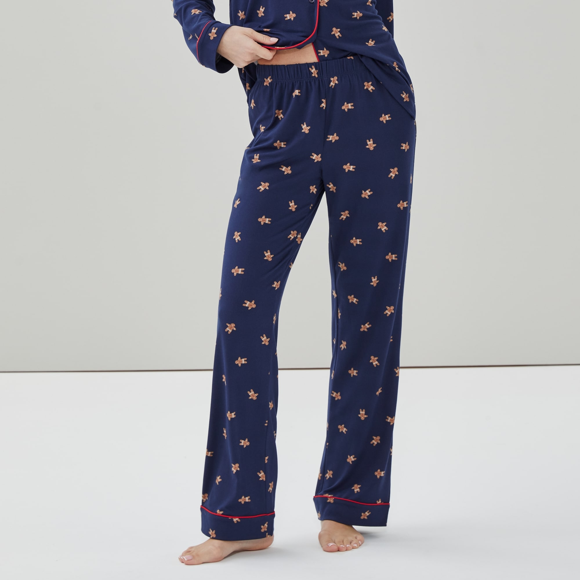 Festive Printed Lush Sleep Pant in Dark Navy from Joe Fresh