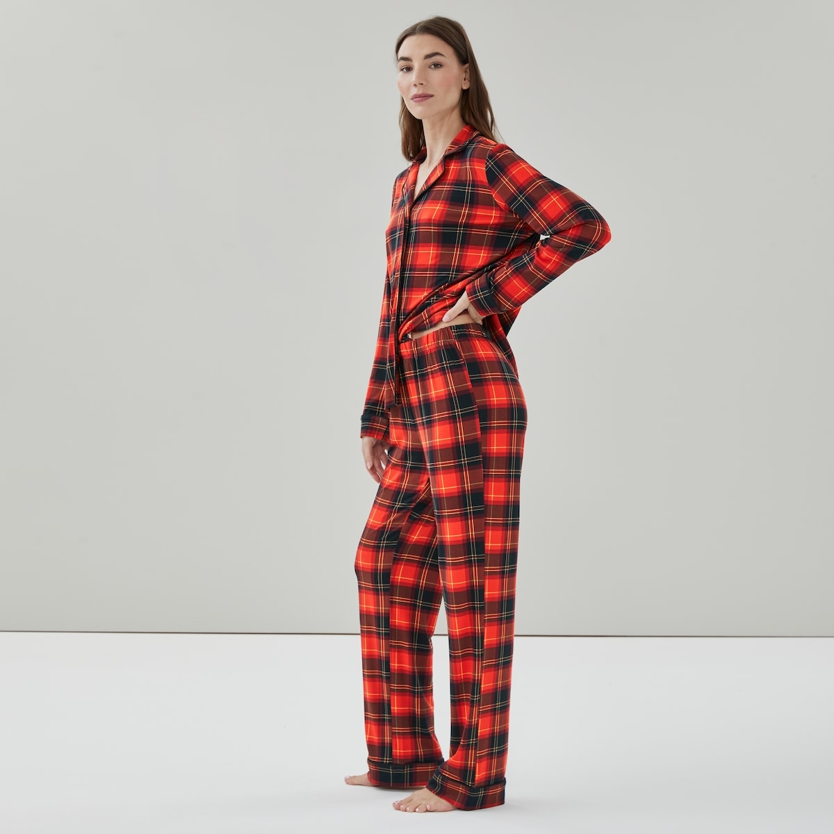 Pantalon de nuit festif luxueux imprim