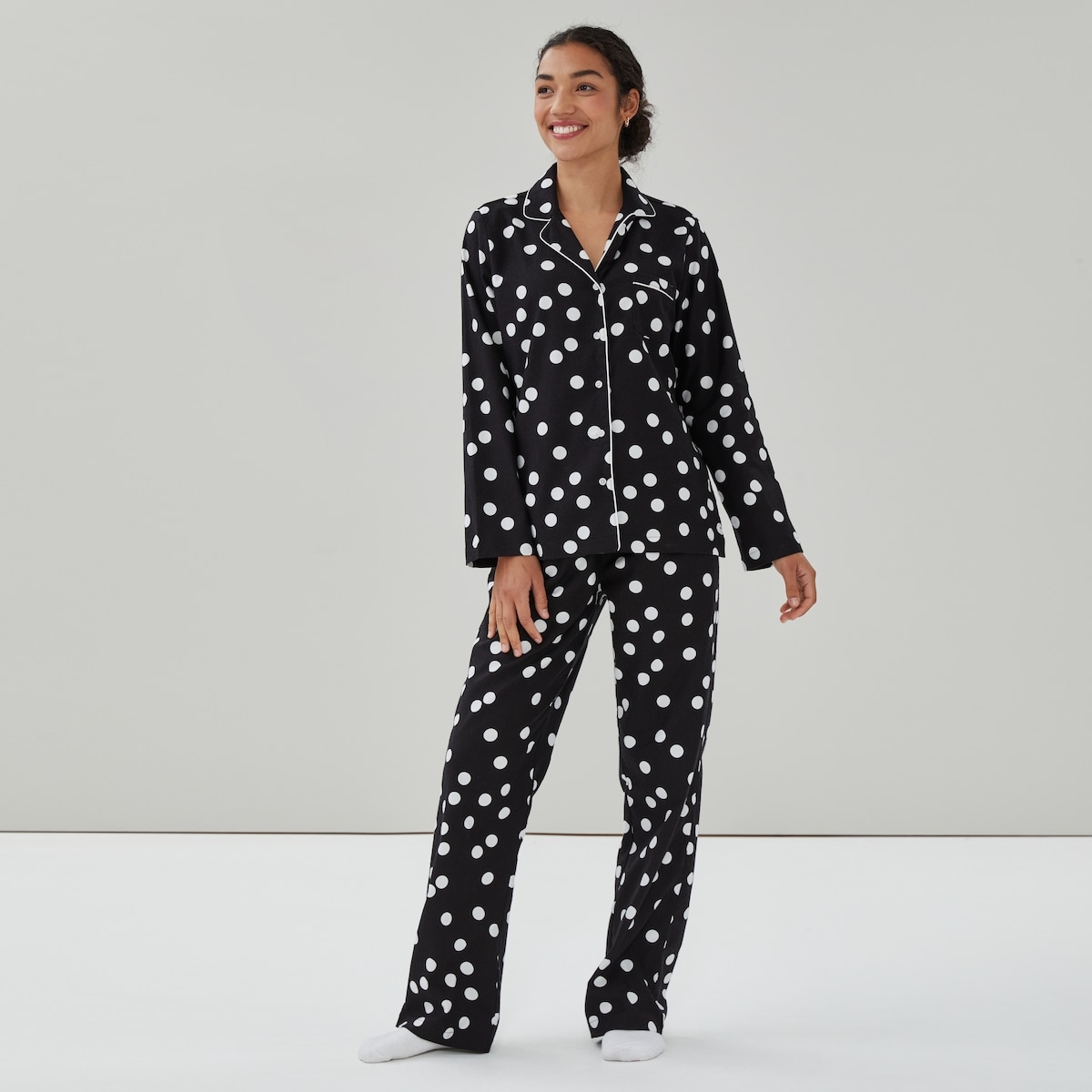 Pyjama en flanelle - Noir