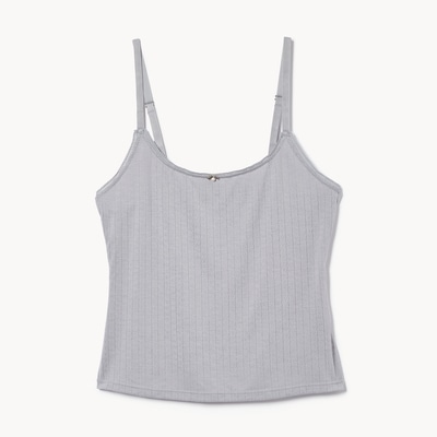 Camisole à mailles pointelle - Gris