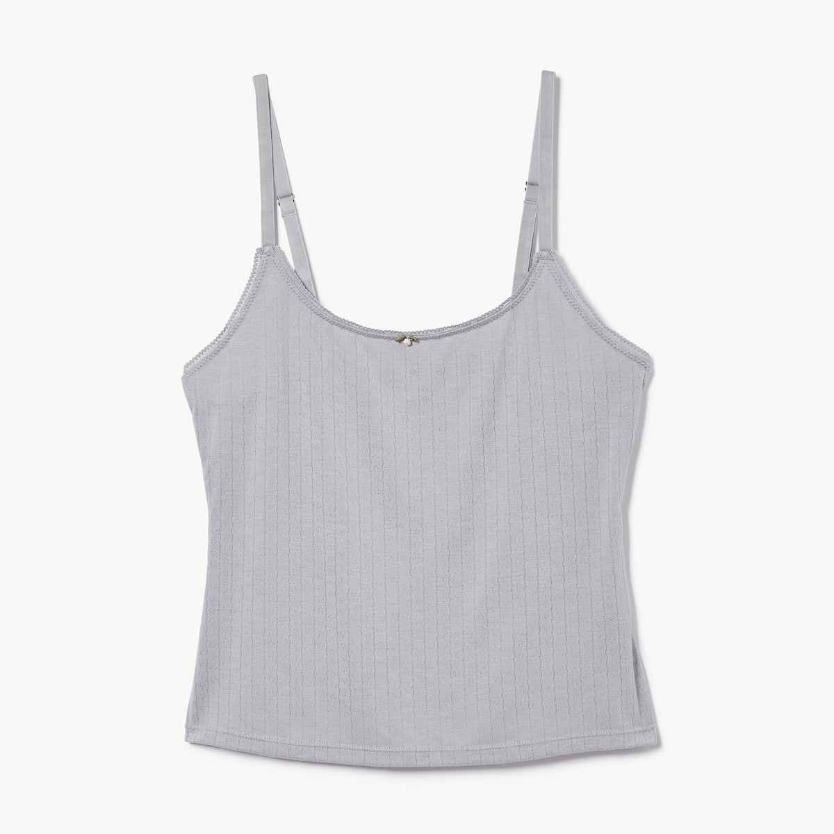 Camisole  mailles pointelle - Gris