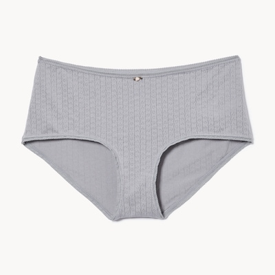 Culotte garçonne à mailles pointelle - Gris