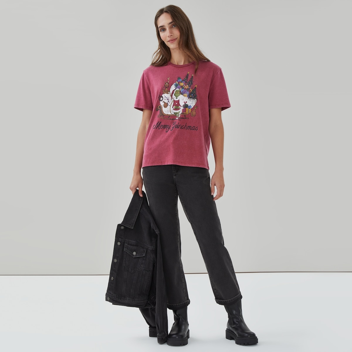 T-shirt de style festif  motif Grincheux