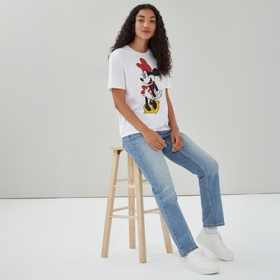 Disney Minnie Mouse Graphic T-Shirt - Bright White