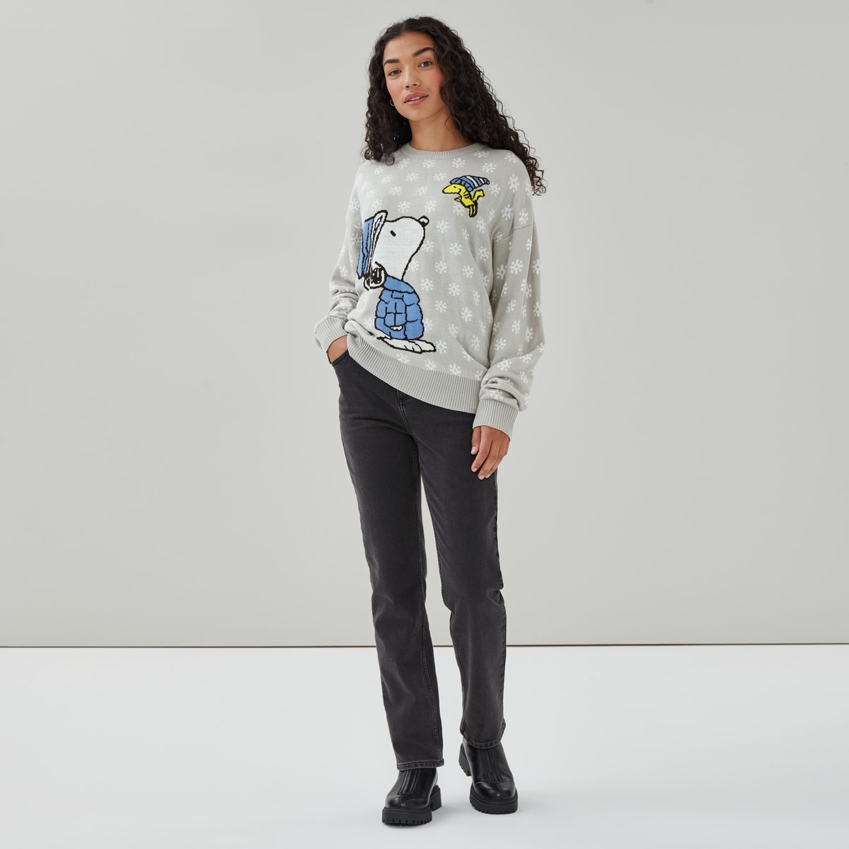 Chandail des Ftes Snoopy de Peanuts - Gris