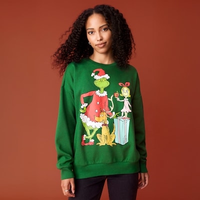 Grinch Festive Graphic Sweatshirt - Green