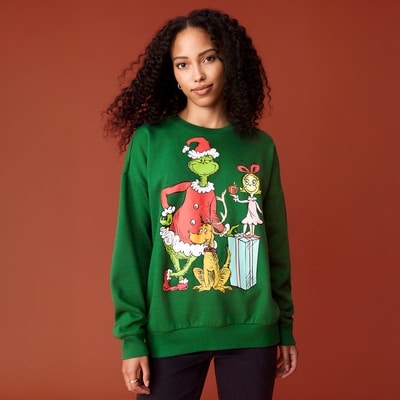 Grinch Festive Graphic Sweatshirt - Green
